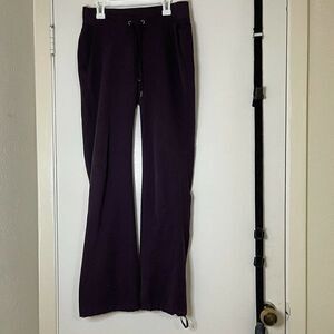 Athleta purple cropped trouser jogger workout pants size 0